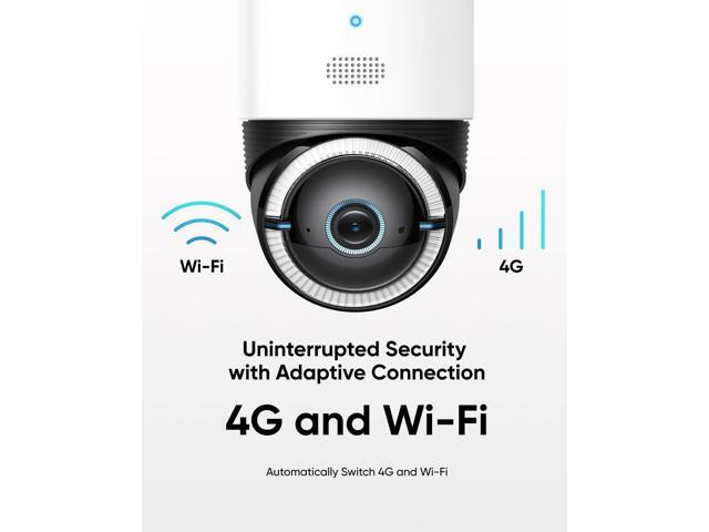 eufy Security 4G LTE Cam S330, 4K Cellular Solar Security Cameras Wireless Outdoor, Pan and Tilt, 4G and Wi-Fi Duo-Mode, AI Tracking, with SIM Card...