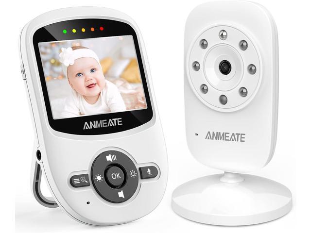 ANMEATE Video Baby Monitor with Digital Camera, Digital 2.4Ghz Wireless Video Monitor with Temperature Monitor, 960ft Transmission Range, 2-Way...