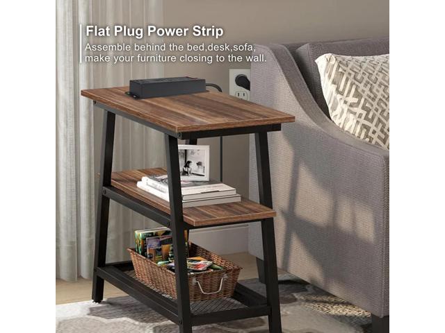 Multi Plug Outlet with USB C 20W Wall Mounted Power Strip Desk Mountable Extension Cord 4 Outlets 3 USB Ports (2 QC USB-A& 1 PD USB-C) Ports Flat...