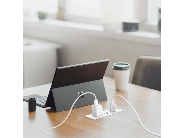 Conference Recessed Power Strip with 3 Outlets, Waterproof, Splash Resistant, 6ft Extension Cord, Flat Plug