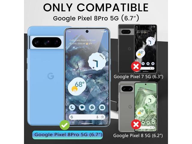 4 Pack for Google Pixel 8 Pro Screen Protector with 4 Pack Camera Lens Protector, 9H Tempered Glass Film Anti-Fingerprint Case Friendly Bubble Free