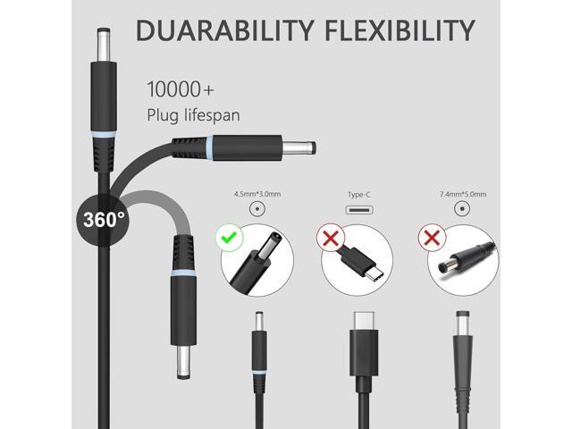 130W AC Adapter Compatible with Dell inspiron 16 Plus 7640 7620 7630 Business Laptop,for inspiron 14 16 Plus 7420 7430 7510 XPS 15 17 9730 9640...