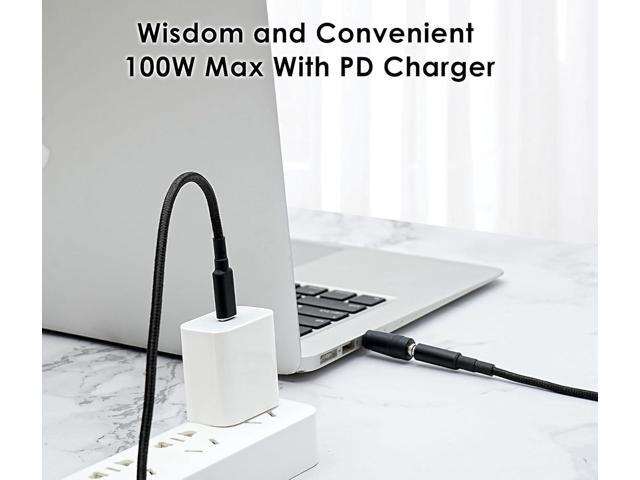 USB C to DC Adapters 10PCS Power Plug Kit, Universal Charger Supply 100W PD Power Cable & 5.5x2.1mm Round Barrel Jack for Sony Toshiba Samsung Acer...