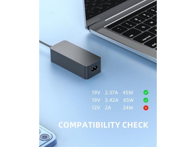 65W 45W AC Charger Fit for Acer TravelMate P2 TMP214 TMP215,P4 TMP414 TMP416,Spin P4 TMP414RN,P6 P614 P614P TMP614,Extensa 15 EX215,Aspire 1...