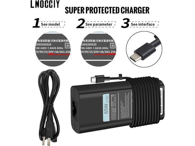 65W USB C Laptop Charger for Dell Inspiron 16 5620 14 5630 5620 5625 5420,Dell Laptop Charger for Dell Inspiron 16 7620 2-in-1/14 7420 7425 Power Cord