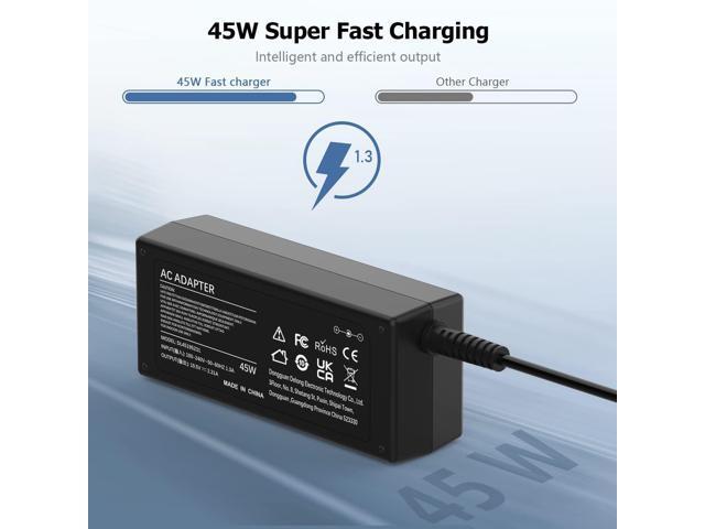 for Hp Laptops Charger, 45W Hp Elitebook Envy Stream Pavilion Chromebook Power Cord with Smart Blue Tip 19.5V Dc 2.31A Laptop Tablet Charger