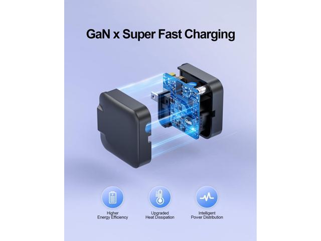 65W USB C Laptop Charger for Samsung Galaxy Book Pro/Pro 360 NP950QDB NP930XDB, Flex 2 Alpha NP730QCJ, Chromebook 4 4+ XE310XBA XE350XBA XE520QAB,...