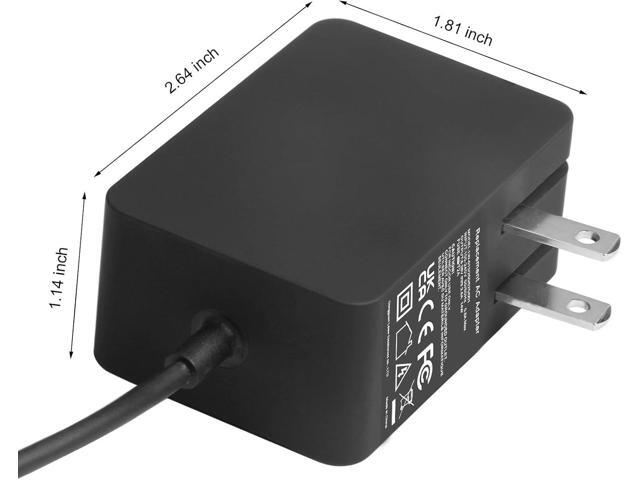 Surface 3 Charger 13W 5.2V 2.5A AC Power Adapter Charger Cord Replacement for Microsoft Surface 3, Model 1623 1624 1645 Tablet with USB Charging...
