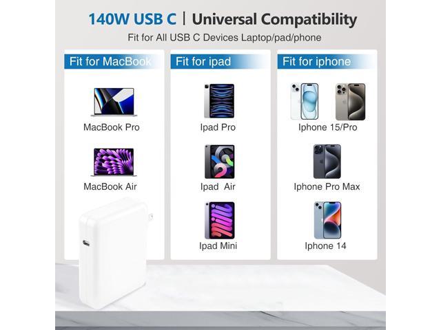 Charger for Mac Book Pro 140W USB-C Power Adapter, Compatible with MacBook Pro 16, 15, 14, 13 Inch, MacBook Air 13 Inch, iPad Pro...