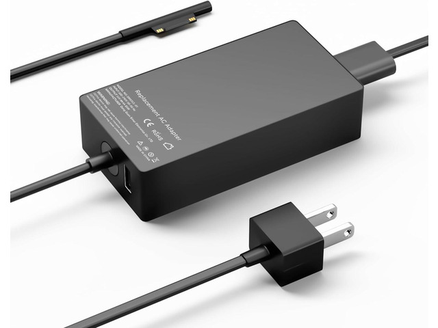65W Surface Pro Charger for Microsoft Surface Pro 9, 8, 7+, 7, 6, 5, 4, 3, X, Windows Surface Laptop 1, 2, 3, 4, 5, Surface Go Tablet, Surface Book...