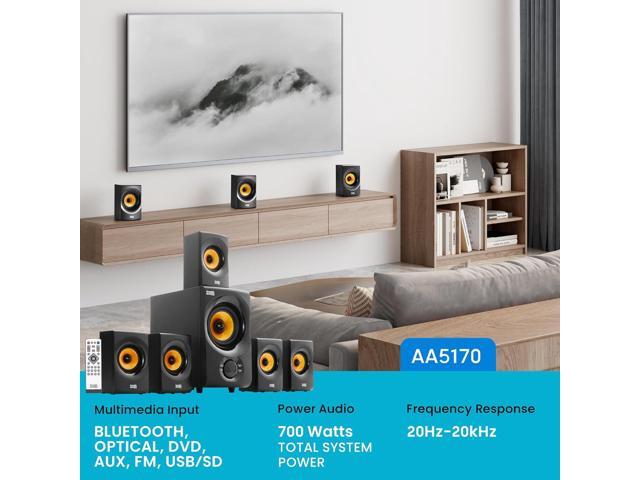 Acoustic Audio AA5170 Home Theater 5.1 Bluetooth Speaker System 700W with Powered Sub
