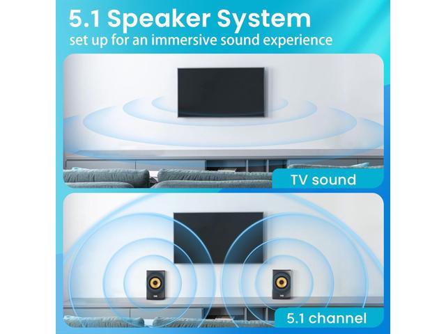 Acoustic Audio AA5170 Home Theater 5.1 Bluetooth Speaker System 700W with Powered Sub