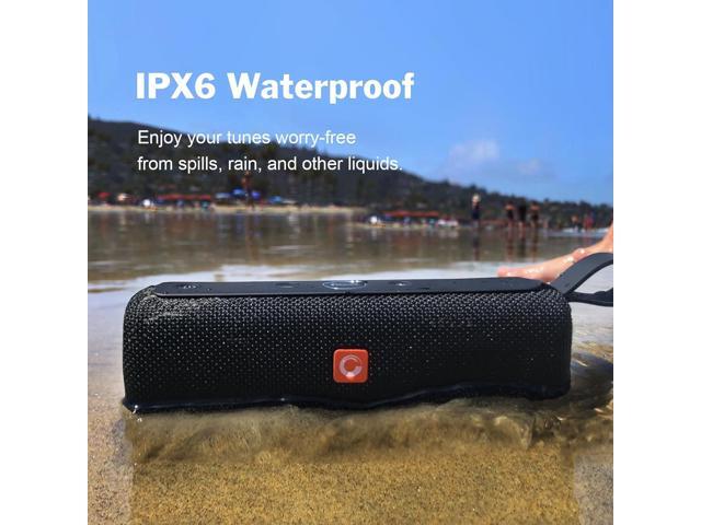 DOSS E-Go II Bluetooth Speaker with 12W Superior Sound, Loud Bass, IPX6 Waterproof, Built-in Mic, 12H Playtime, for Pool, Beach, Outdoor, and Travel