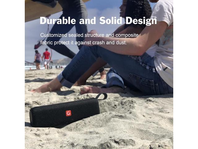 DOSS E-Go II Bluetooth Speaker with 12W Superior Sound, Loud Bass, IPX6 Waterproof, Built-in Mic, 12H Playtime, for Pool, Beach, Outdoor, and Travel