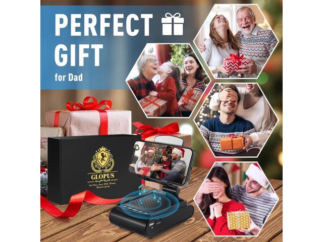 Birthday Gifts for Men, Cell Phone Stand with Wireless Bluetooth Speaker, Gifts for Dad Him Husband Boyfriend, Cool Gadgets for Men, Unique Gifts