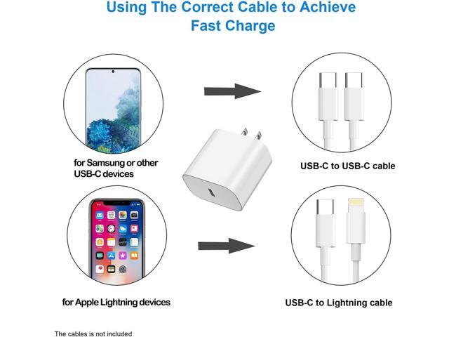 USBC Charger Block for iPhone 16 Charging Plug,MFI Certified Fast USB C Wall Cube 2Pack Power Adapter for iPhone 15/16 Pro/Plus/Pro...