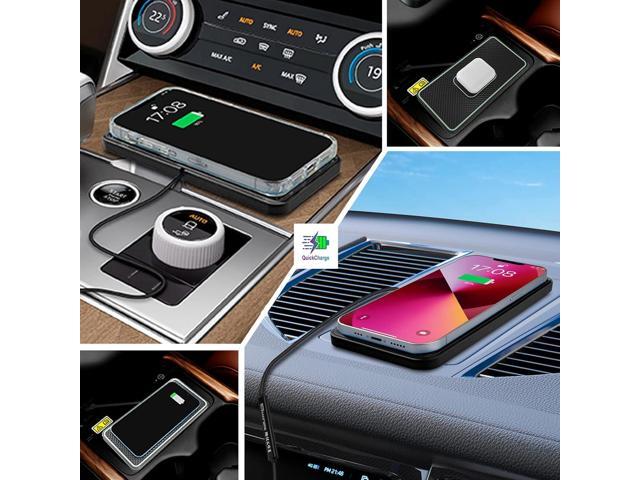 Wireless Charger Car Charging pad,SANMIDO Fast Wireless Phone Charger Cell Phone Non Slip Cordless Charging mat Compatible with iPhone...