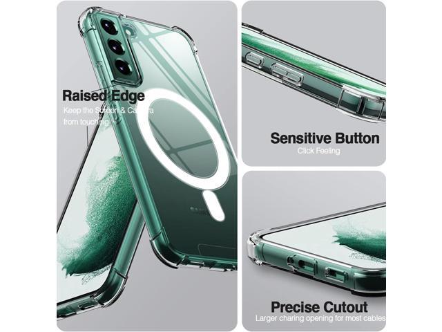 KIOMY Case for Samsung Galaxy S22+ 5G Shockproof Bumper Protective Cover with Airbags Corners Hybrid Design Hard PC Back with Flexible TPU Frame...