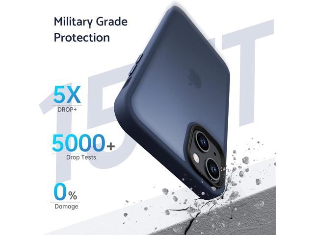 Anqrp Designed for iPhone 14/13 Case, [Support Wireless Charging] Soft Silicone Slim Anti-Scratch Case for iPhone 14/13 6.1 inch, Blue