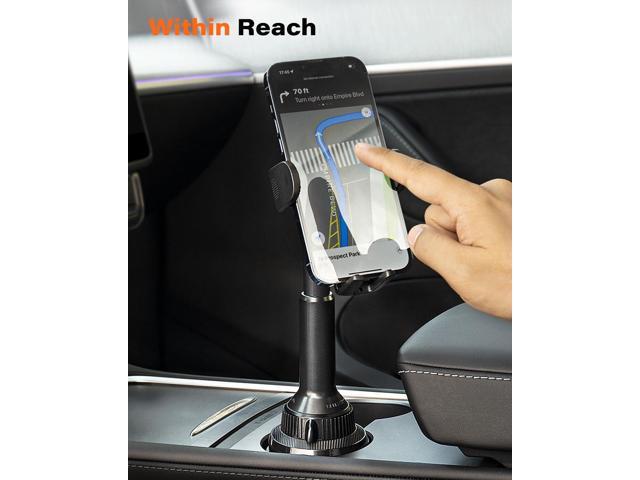 APPS2Car Universal Car Cup Phone Holder Quick Extension Long Arm 360° Swivel Adjustable for iPhone, Samsung, Google, and All Smartphones ...