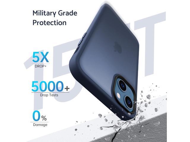 Anqrp Designed for iPhone 13 Mini Case, [Support Wireless Charging] Soft Silicone Slim Anti-Scratch Phone Case for iPhone 13 Mini 5.4 inch, Blue