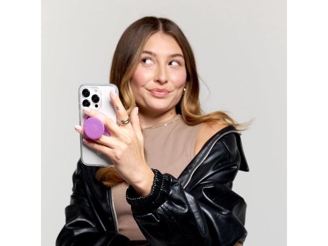 PopSockets Phone Grip with Expanding Kickstand, Compatible with MagSafe, Adapter Ring for MagSafe Included, Wireless Charging Compatible - Pink...