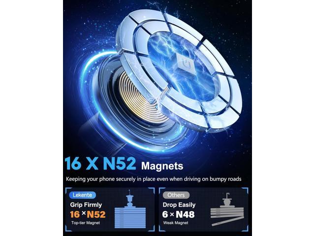 for Magsafe Car Mount Charger, 15W Fast Charging Magnetic Car Charger with Vent Mount, Car Phone Holder Wireless Charger for iPhone 15 14 13 12 Pro...