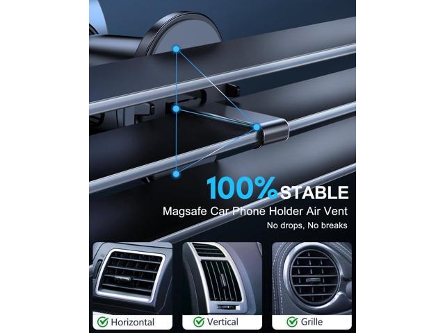 for Magsafe Car Mount Charger, 15W Fast Charging Magnetic Car Charger with Vent Mount, Car Phone Holder Wireless Charger for iPhone 15 14 13 12 Pro...
