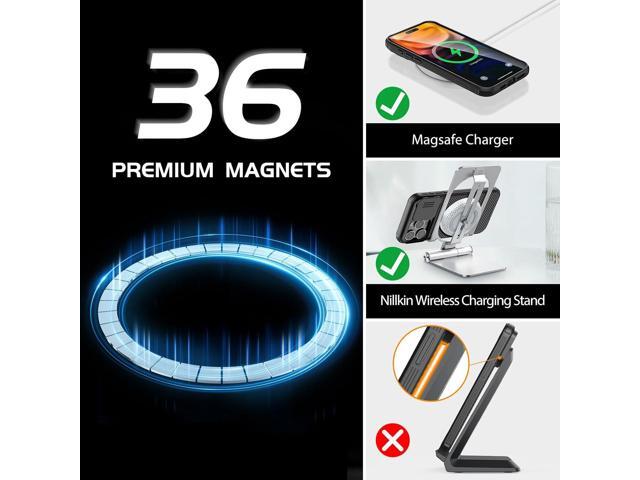 Nillkin for iPhone 15 Pro Max Magnetic Case with Camera Cover, CamShield Pro 15 Pro Max 5G Case 6.7, Black