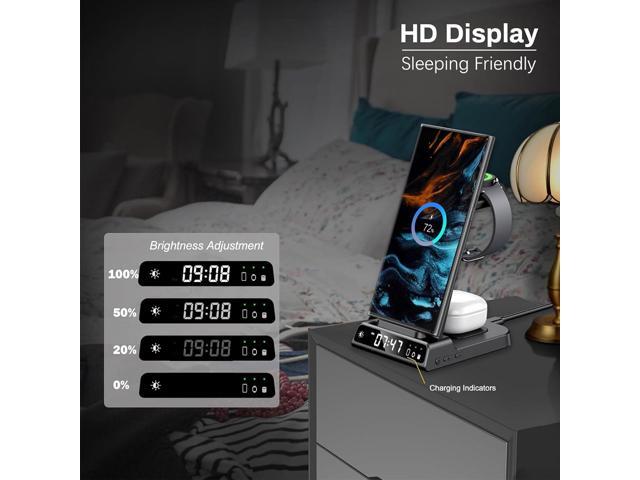 Wireless Charger for Samsung Devices, 4 in 1 Wireless Charging Station for Galaxy S24 Ultra/Z Fold6/Z Flip6/S24/S23 Ultra, Charging Station for...