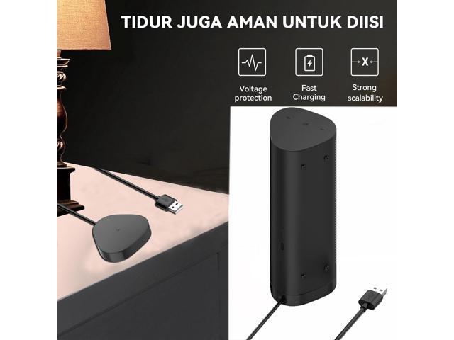 Compatible with Sonos Roam/Sonos Roam SL Charger Charging Dock, Charging Cradle Dock Base for Sonos Roam Bluetooth Speaker (black)