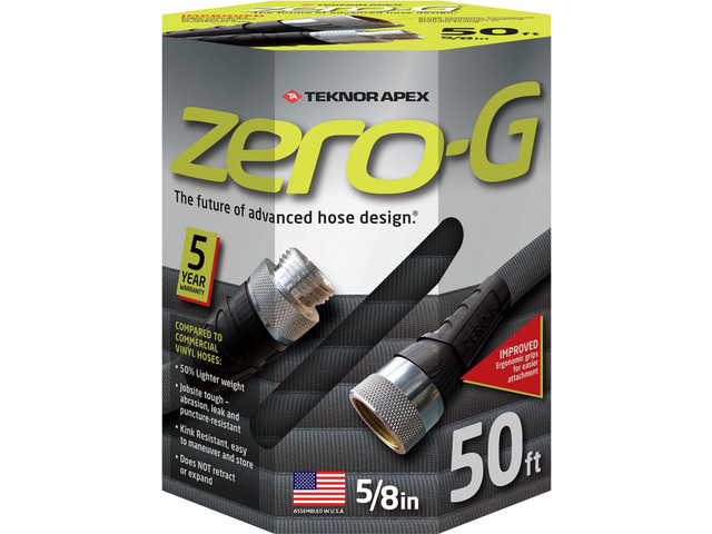 zero-G 4001-50 Lightweight, Ultra Flexible, Durable, Kink-Free Garden Hose, 5/8-Inch by 50-Feet,Black