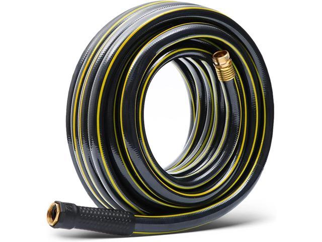 Solution4Patio Lead-in Garden Hose 3/4 in. x 25 ft. -Heavy Duty Durable Flexible Lightweight Water Pipe -Brass Aluminum Ends for Household &.