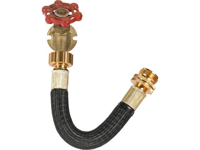 0.8ft Garden Hose Extension Flexible Adapter Short Connector With Integrated Spiral Tube for Reel/RV/Dehumidifier (1)