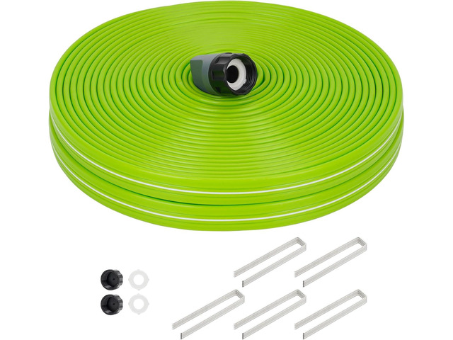 Sprinkler Soaker Hose 75FT, Watering Soaker Hose with Holes, High-Efficiency Sprinklers System for Garden and Lawn with Staples