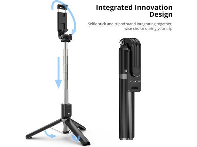 ATUMTEK 40' Selfie Stick Tripod, Extendable Bluetooth Selfie Stick with Wireless Remote for iPhone 13/12/12 Pro/11/11 Pro/XS/XR/X/8/7 Plus,...