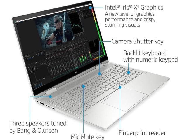 HP ENVY x360 Convert 15.6' Touchscreen FHD 2-in-1 Laptop Computer, Intel 12-Core i7-1260P, 16GB DDR4 RAM, 512GB PCIe SSD, WiFi 6, Bluetooth 5.3,...