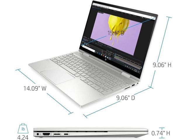 HP ENVY x360 Convert 15.6' Touchscreen FHD 2-in-1 Laptop Computer, Intel 12-Core i7-1260P, 16GB DDR4 RAM, 512GB PCIe SSD, WiFi 6, Bluetooth 5.3,...