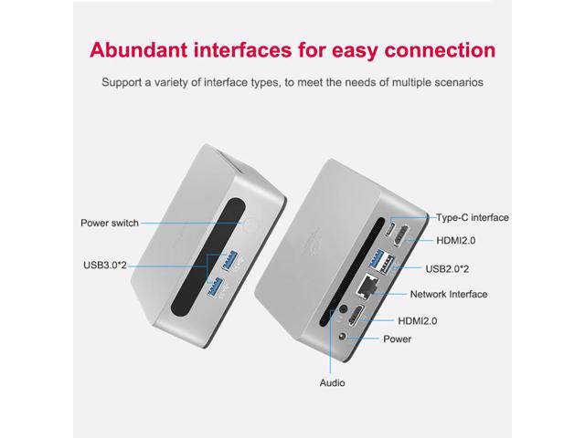 GenMachine Mini PC AMD Ryzen 5 5600H,8GB RAM 256GB M.2 NVMe SSD,AMD Radeon Graphics,2 x 4K Output, 2 x HDMI Ports,2 x USB 3.0,1 x...