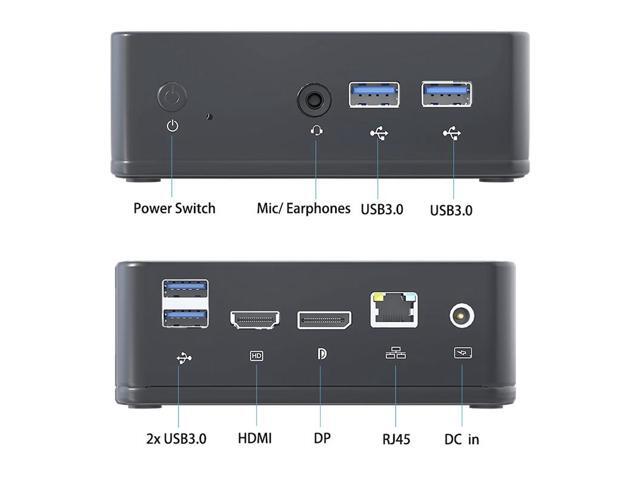 GenMachine Mini PC AMD Ryzen 5 3550H,without RAM & SSD,AMD Radeon Vega 8 Graphics,2x 4K Output, 1xHDMI Ports,1xDP Ports,1x Audio,4 x USB 3.0,Wifi5,...