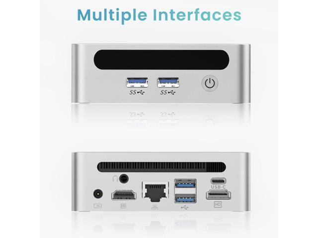 GenMachine Mini PC AMD Ryzen 3 4300U Mini Computers Up to 3.7GHz 4c/4t, 8GB DDR4, 256GB SSD & M.2 NVME, Gaming PC with Wifi6/BT5.2/DHMI/DP,...