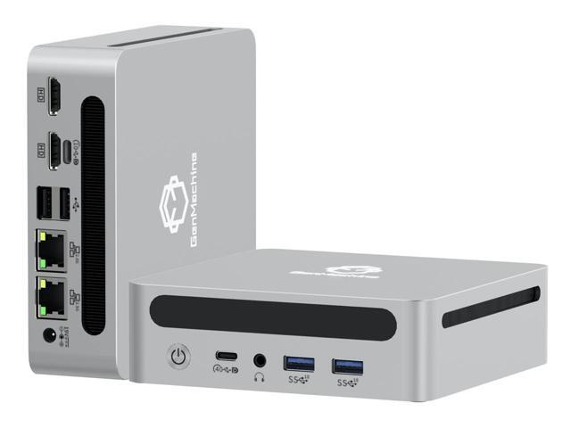 GenMachine Mini PC, AMD Ryzen 7 7735HS, 24GB LPDDR5 RAM, 512GB M.2 NVMe SSD, Windows 11 Pro, Radeon 680M, 4K HDMI, Wi-Fi6, BT5.2, 2.5G LANx2 Silent...