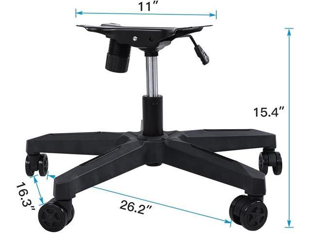 350 Pounds Heavy Duty Gaming Office Chair Replacement Base 28' Swivel Chairs Part with Bottom Plate Stand Cylinder and Casters