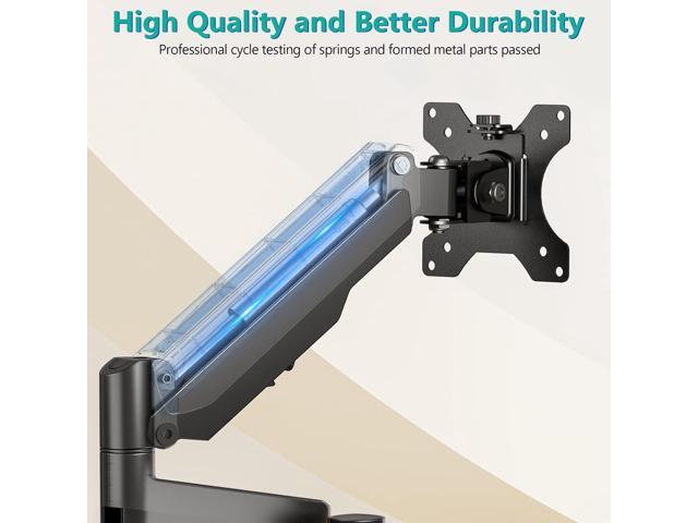WALI Dual Monitor Stand, 13-32 Inch Adjustable Spring Monitor Mount for Desk Holds Max 17.6 lbs Screens, Swivel Vesa Bracket with C Clamp, Grommet...