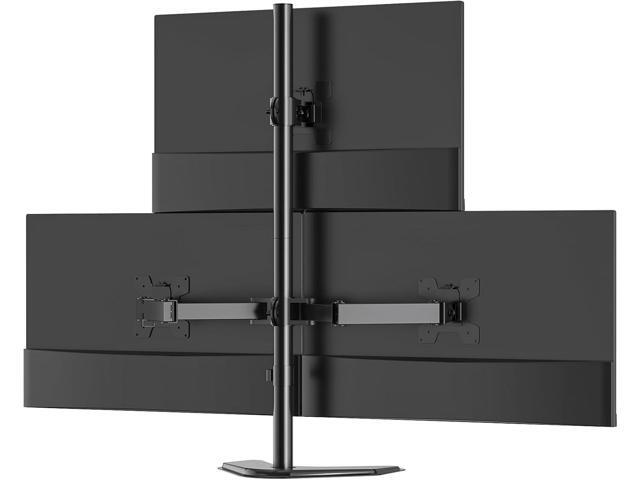 WALI Triple Monitor Stand, Free Standing Three Monitor Desk Mount Fully Adjustable, Fits 3 Screens up to 27 inch, 22 lbs Weight Capacity per Arm...