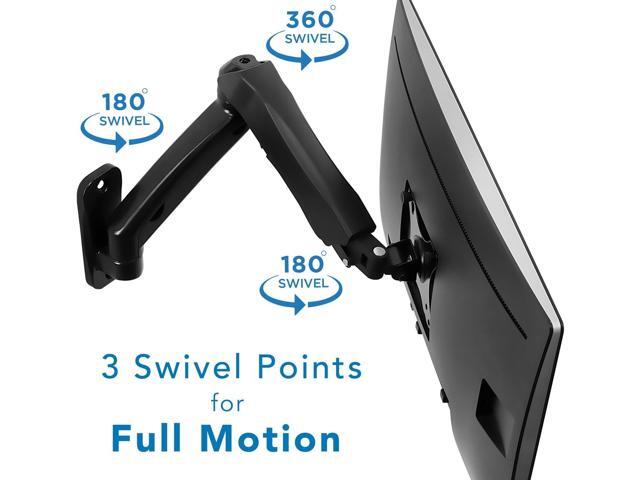 Mount-It! Monitor Wall Mount Arm VESA Wall Mount Monitor Arm Full Motion Gas Spring Arm Fits 13 15 17 19 20 22 23 24 27 30 32 Inch Screens with...