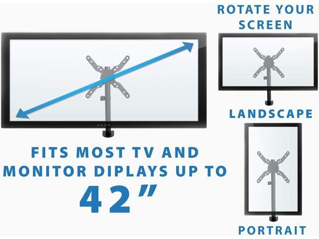 Mount-It! UltraWide Monitor Mount and TV Desk Mount Heavy-Duty Height and Tilt Adjustable Monitor Stand for Screens up to 42' VESA 75x75mm ...