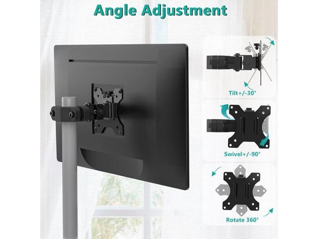 WALI Mount Plate for Universal Monitor Mounting System, Fits 1.1 to 2.4 inch Diameter Pole, Mounting Holes for 75 by 75 mm and 100 by 100mm...