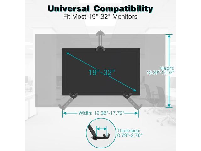 MOUNT PRO VESA Mount Adapter, Universal Non-VESA Monitor Mount Adapter for 19 to 32 inch Screens, Vesa Bracket 75x75mm/100x100mm, Hold up to Max...