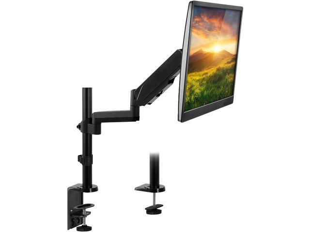 Mount-It! Single Monitor Arm Mount Desk Stand Full Motion Height Adjustable Articulating Gas Spring Arm Fits 19 21 24 27 29 30 32 Inch VESA...